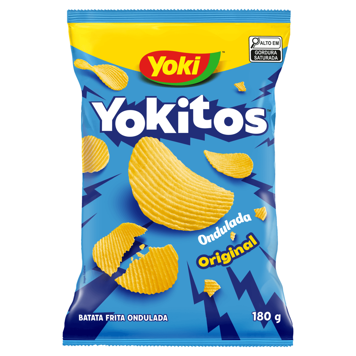 Batata Frita Ondulada Original Yoki Yokitos Pacote 180g