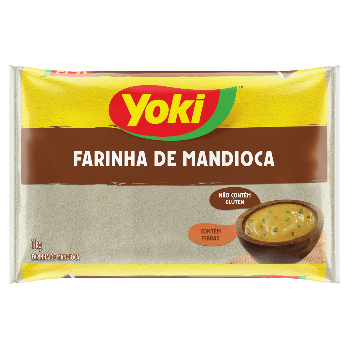 Farinha de Mandioca Tipo 1 Fina Yoki Pacote 1kg