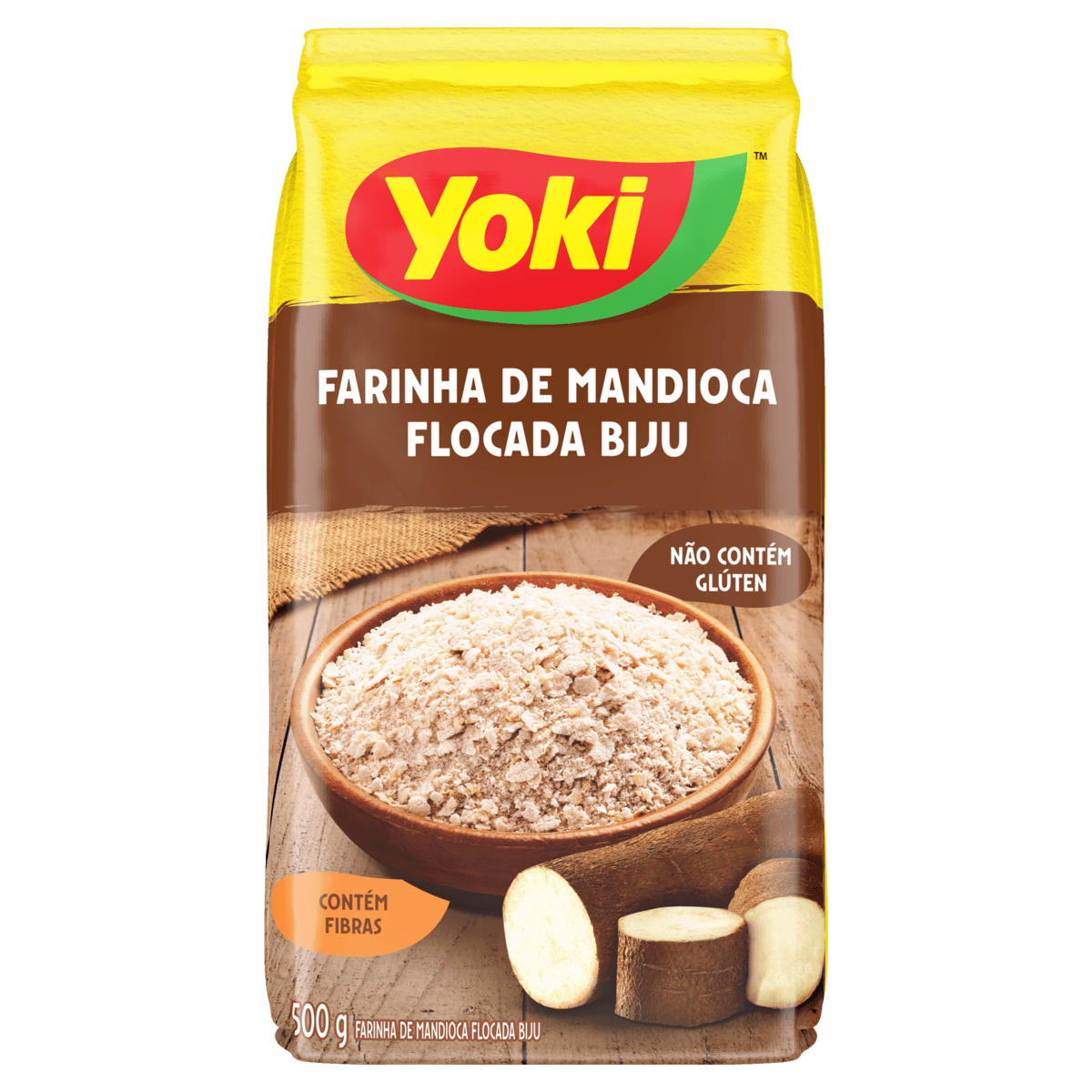 Farinha de Mandioca Tipo Único Flocada Biju Yoki Pacote 500g