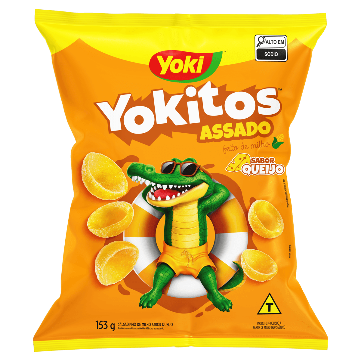 Salgadinho de Milho Conchinha Queijo Yoki Yokitos Pacote 153g