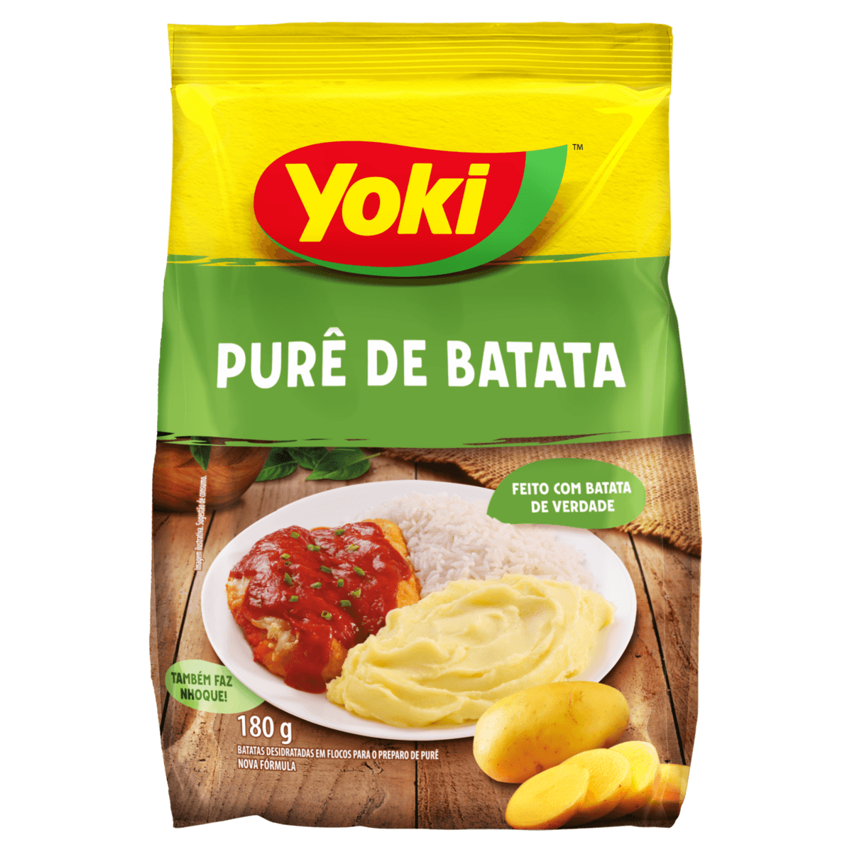 Purê de Batata Flocos Yoki Pacote 180g
