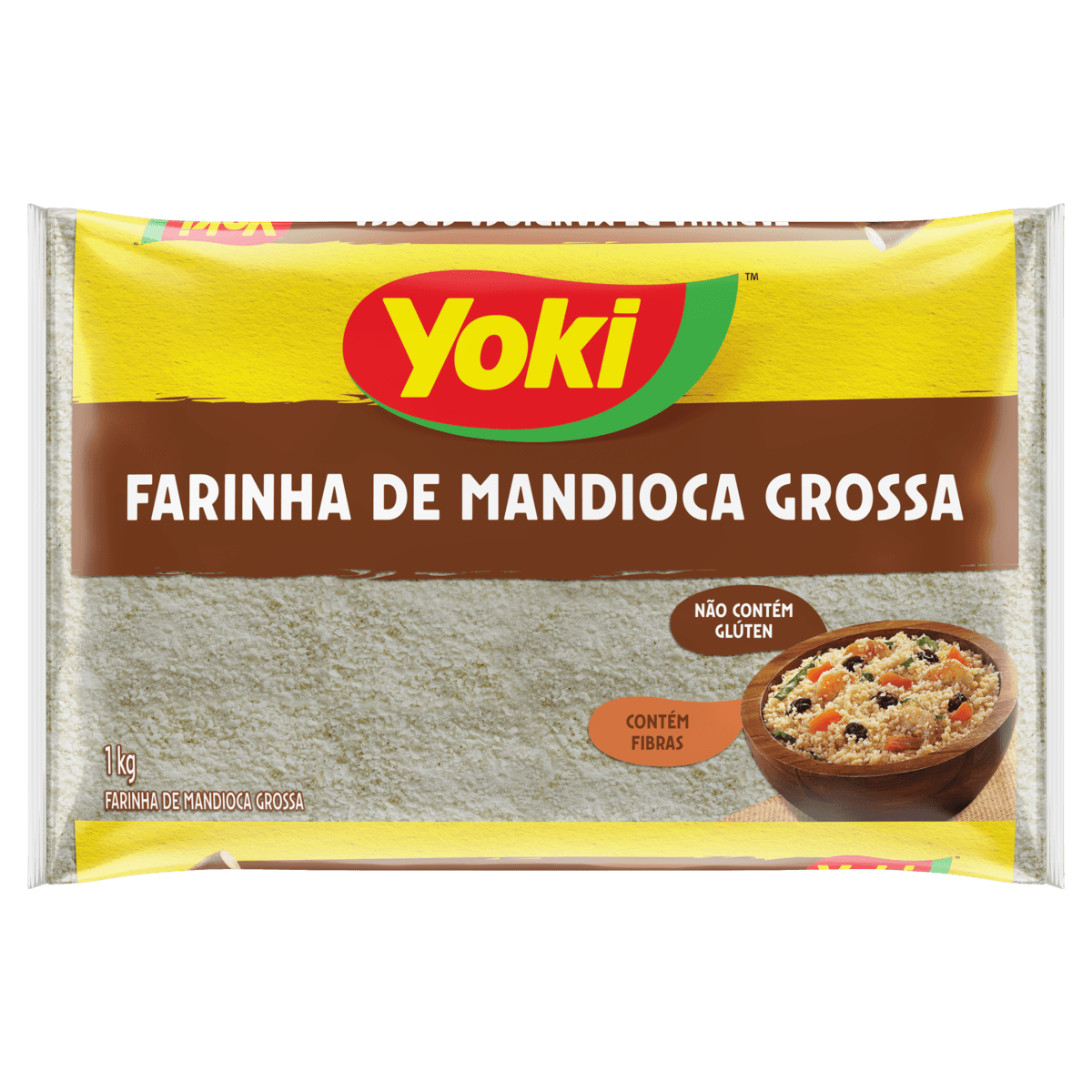Farinha de Mandioca Tipo Único Grossa Yoki Pacote 1kg