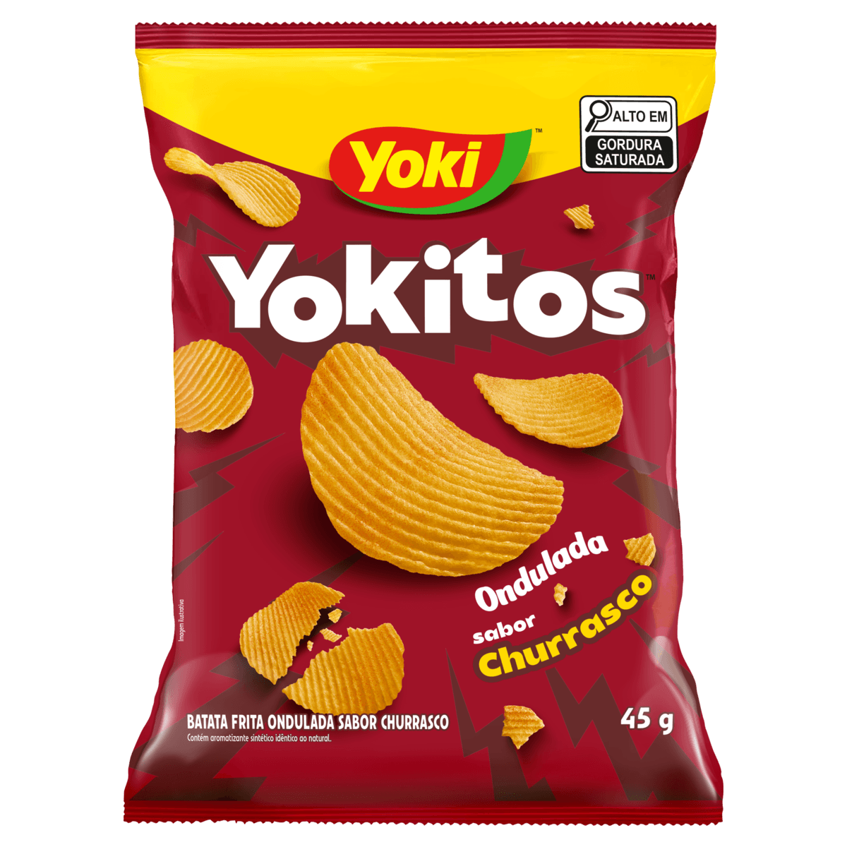 Batata Frita Ondulada Churrasco Yoki Yokitos Pacote 45g