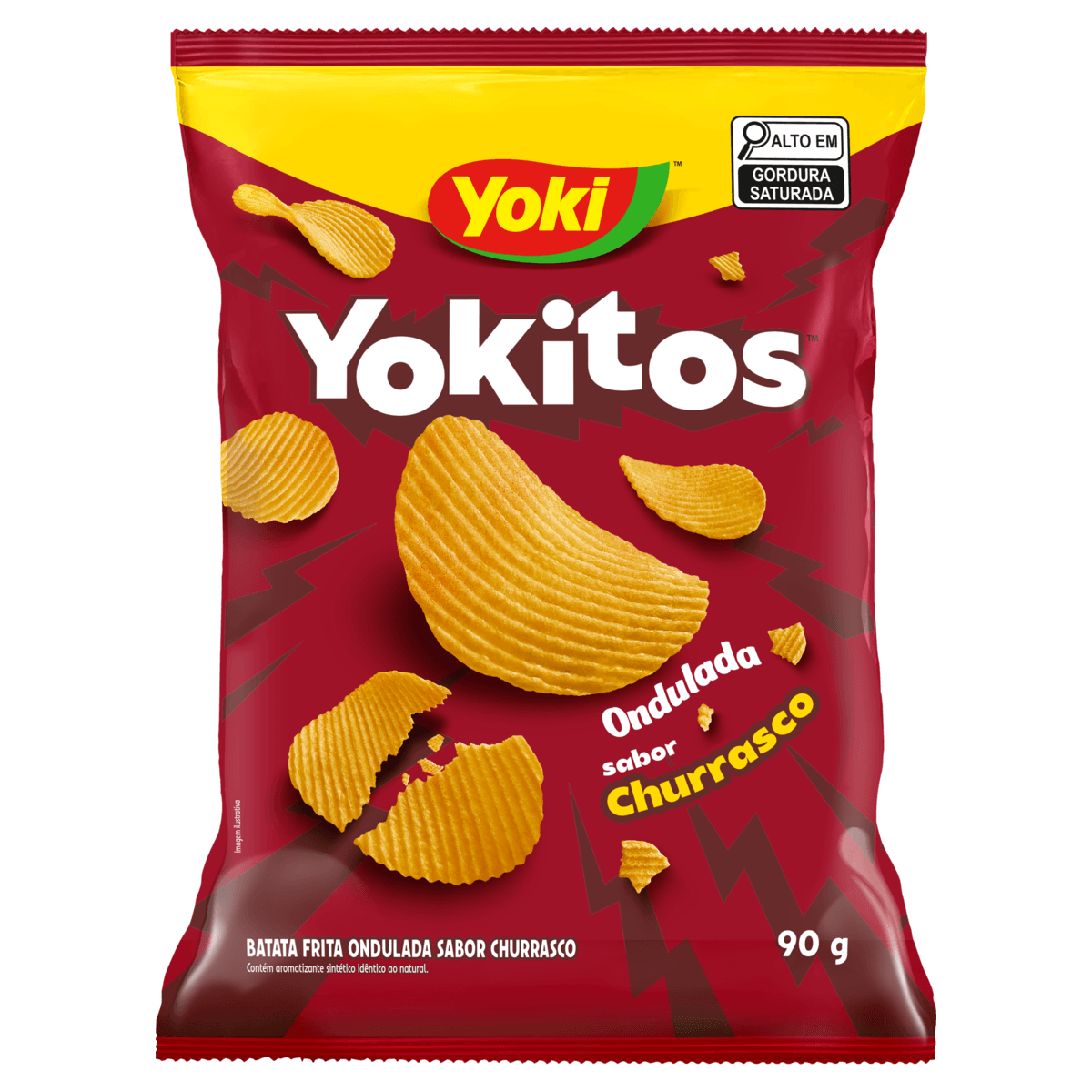 Batata Frita Ondulada Churrasco Yoki Yokitos Pacote 90g