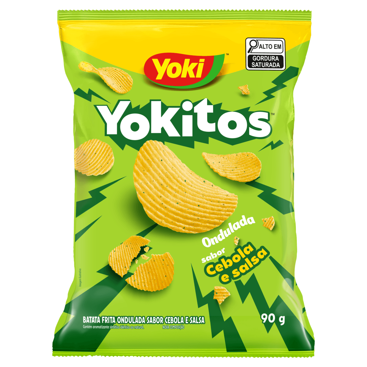 Batata Frita Ondulada Cebola e Salsa Yoki Yokitos Pacote 90g