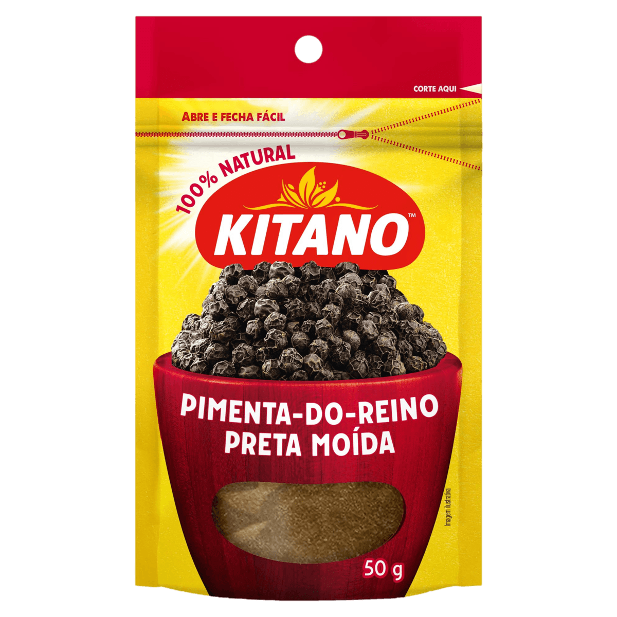 Pimenta-do-Reino Preta Moída Kitano Pouch 50g