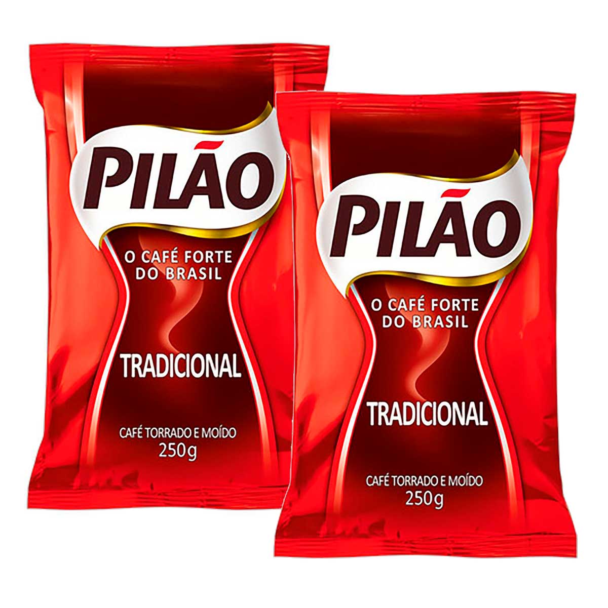 Café Torrado e Moído Tradicional Pilão 250g 2 Unidades