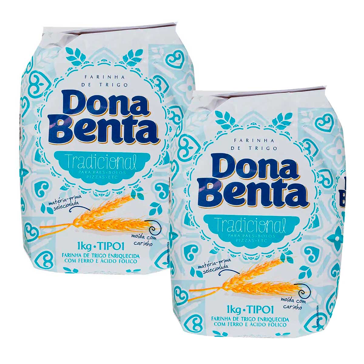Farinha de Trigo Tradicional Dona Benta 1kg 2 Unidades