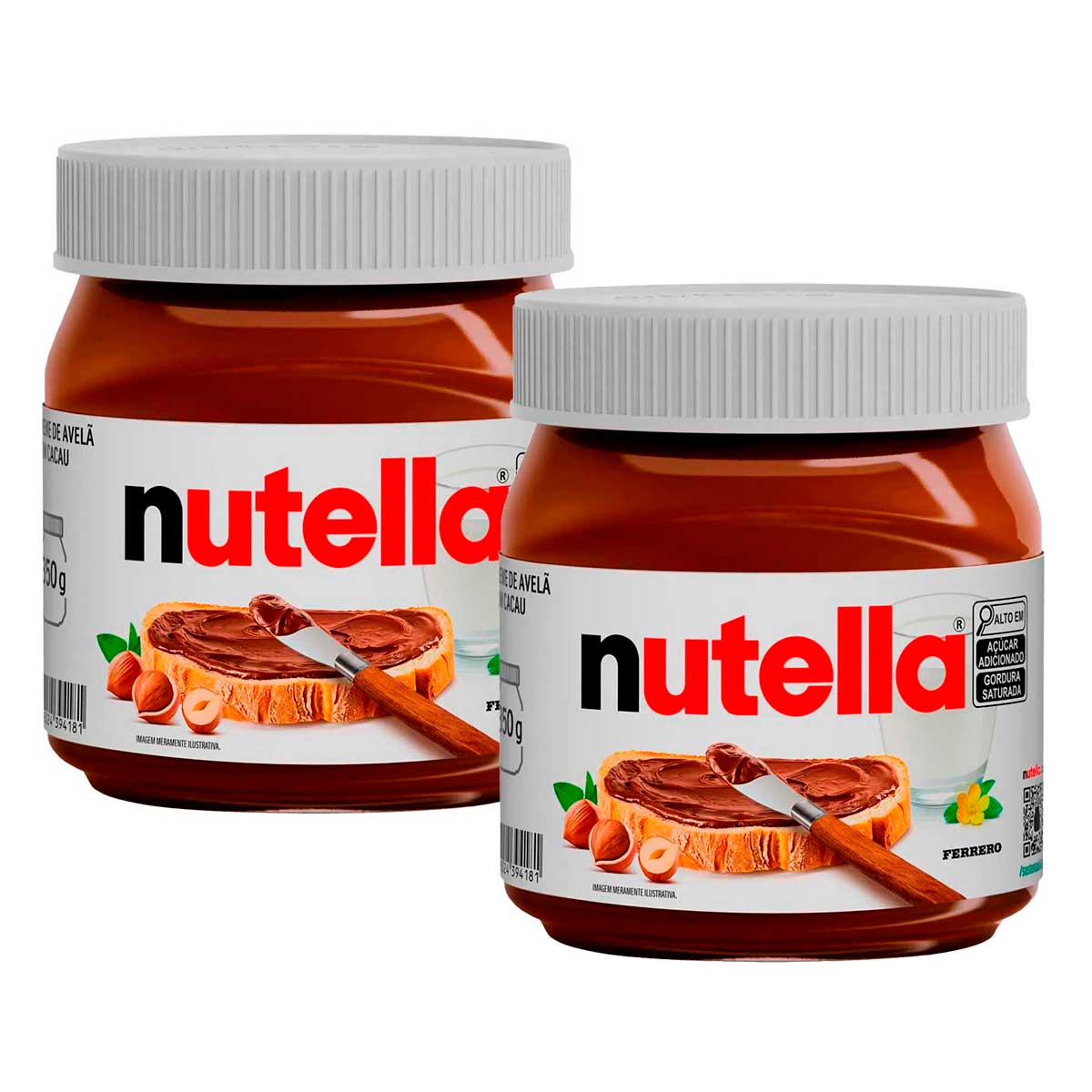 Nutella Creme de Avelã 350g 2 Unidades