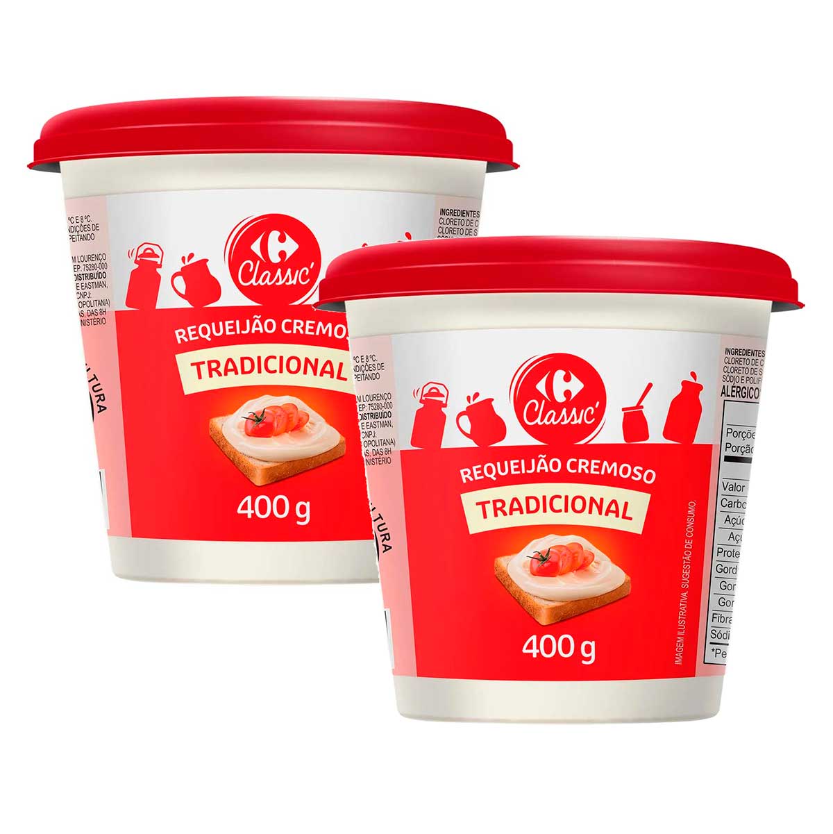 Requeijão Cremoso Carrefour 400 g 2 Unidades