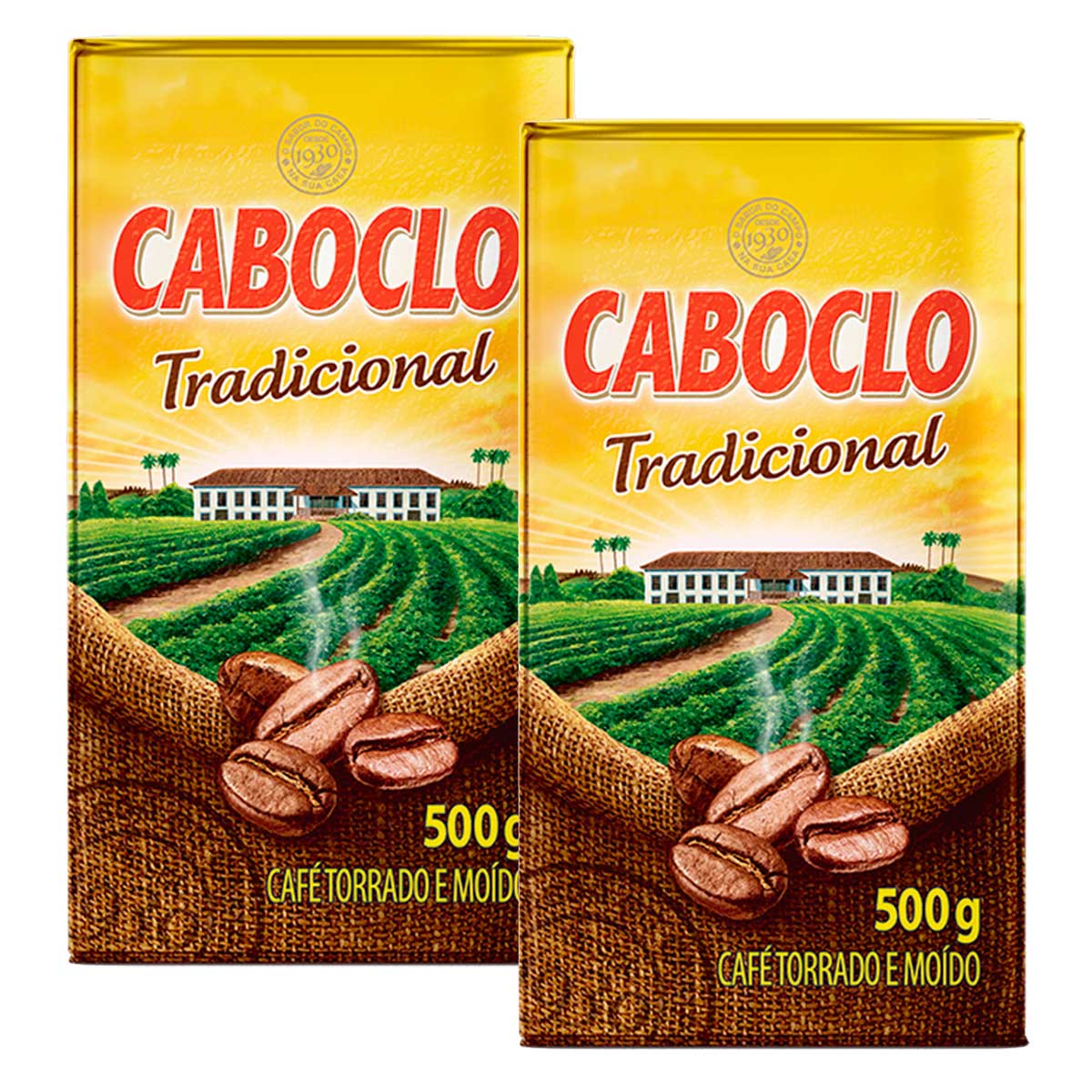Café em Pó à Vacuo Caboclo 500g 2 Unidades