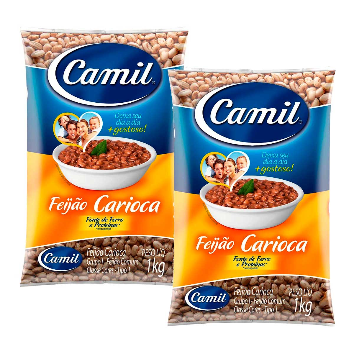 Feijão Carioca Tipo 1 Camil Todo Dia 1 Kg 2 Unidades