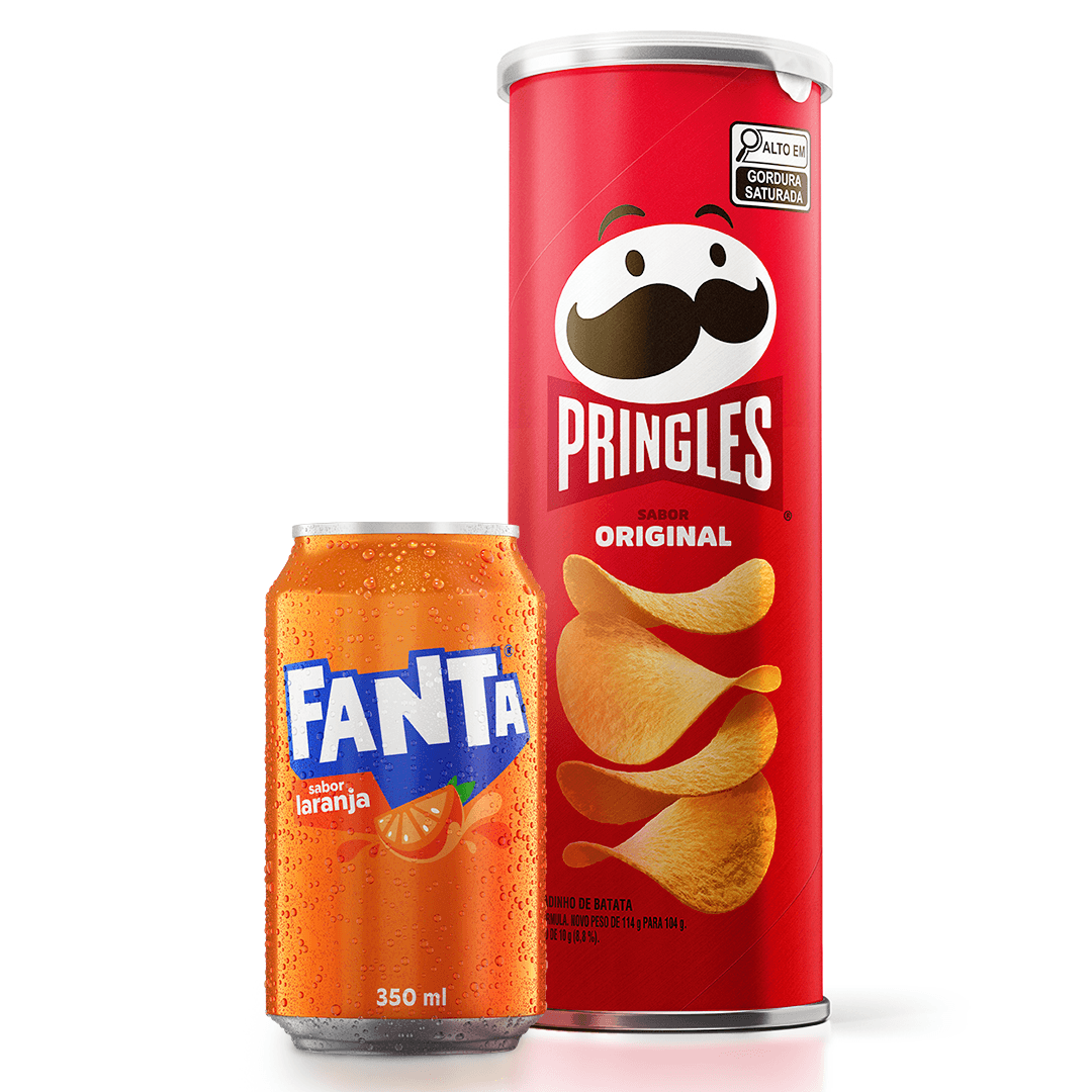 Kit Fanta Laranja 350ml + Pringles Original 104g