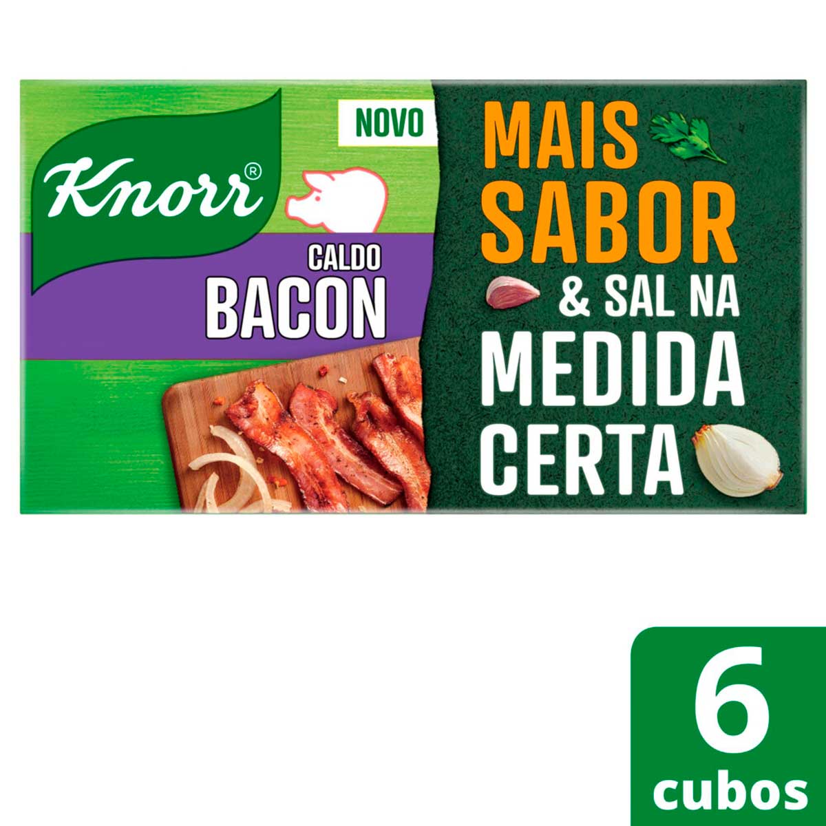 Tempero Pronto Sabor Bacon e Louro com Sal Knorr Caldos 57g