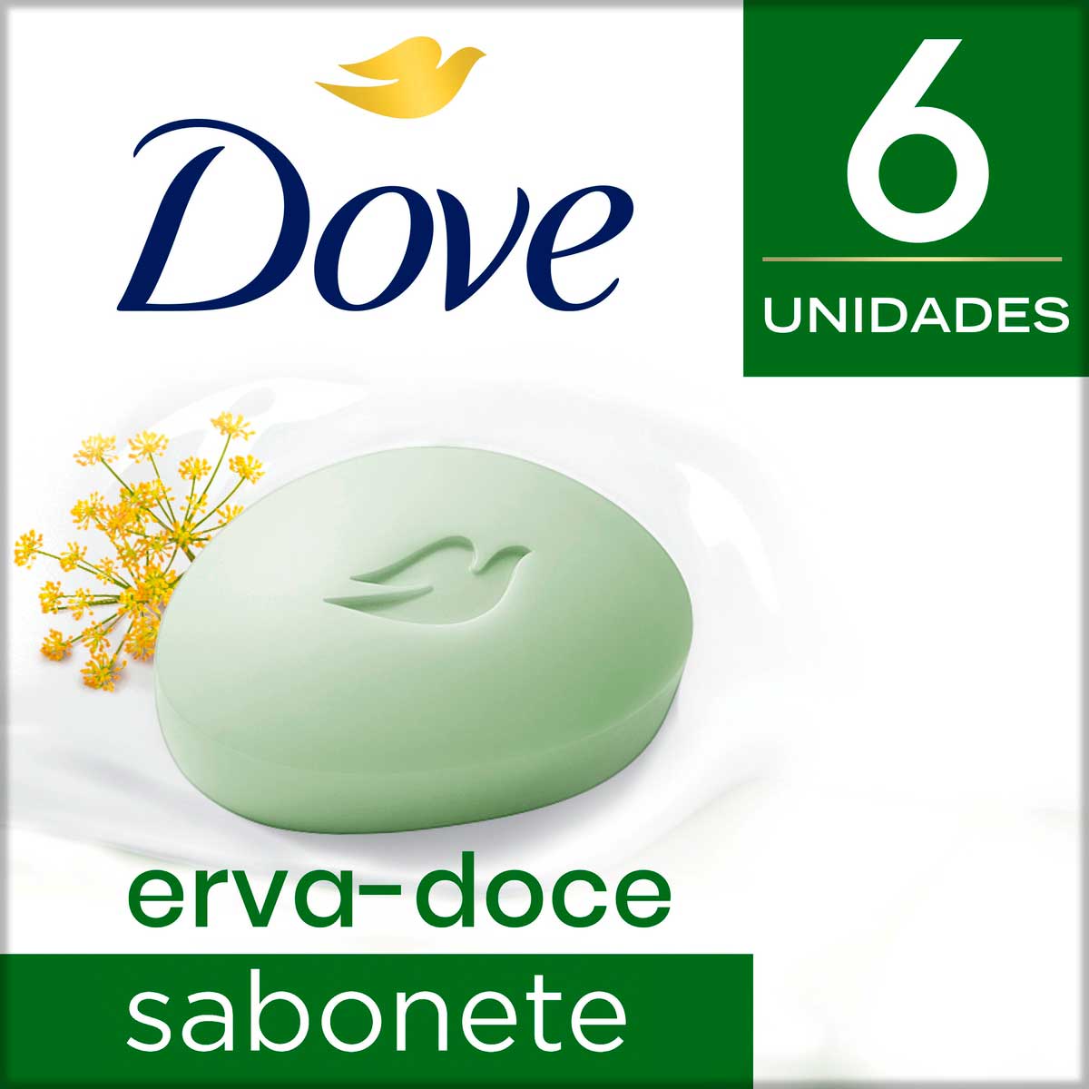 Sabonete em Barra Erva-Doce e Camomila Dove Pack Caixa 6 Unidades