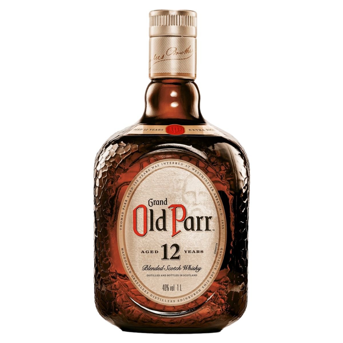 Whisky Escocês Blended 12 Anos Grand Old Parr Garrafa 1L