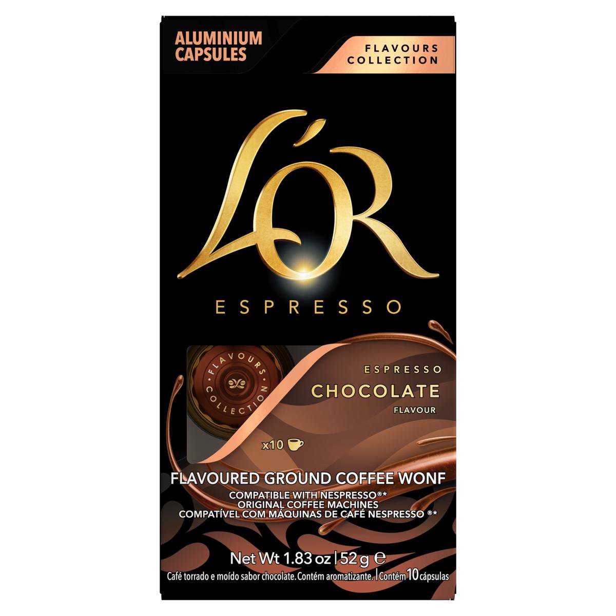 Café Espresso Chocolate L'or 10 Cápsulas