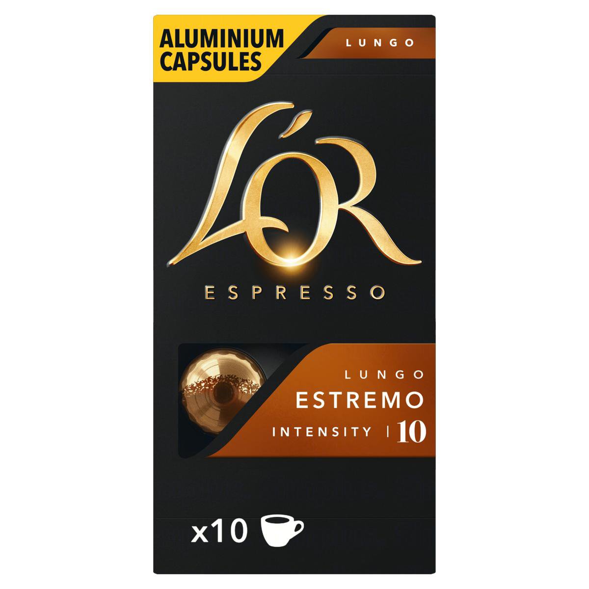 Café em Cápsula Torrado e Moído Lungo Espresso L'or 52g 10 Unidades