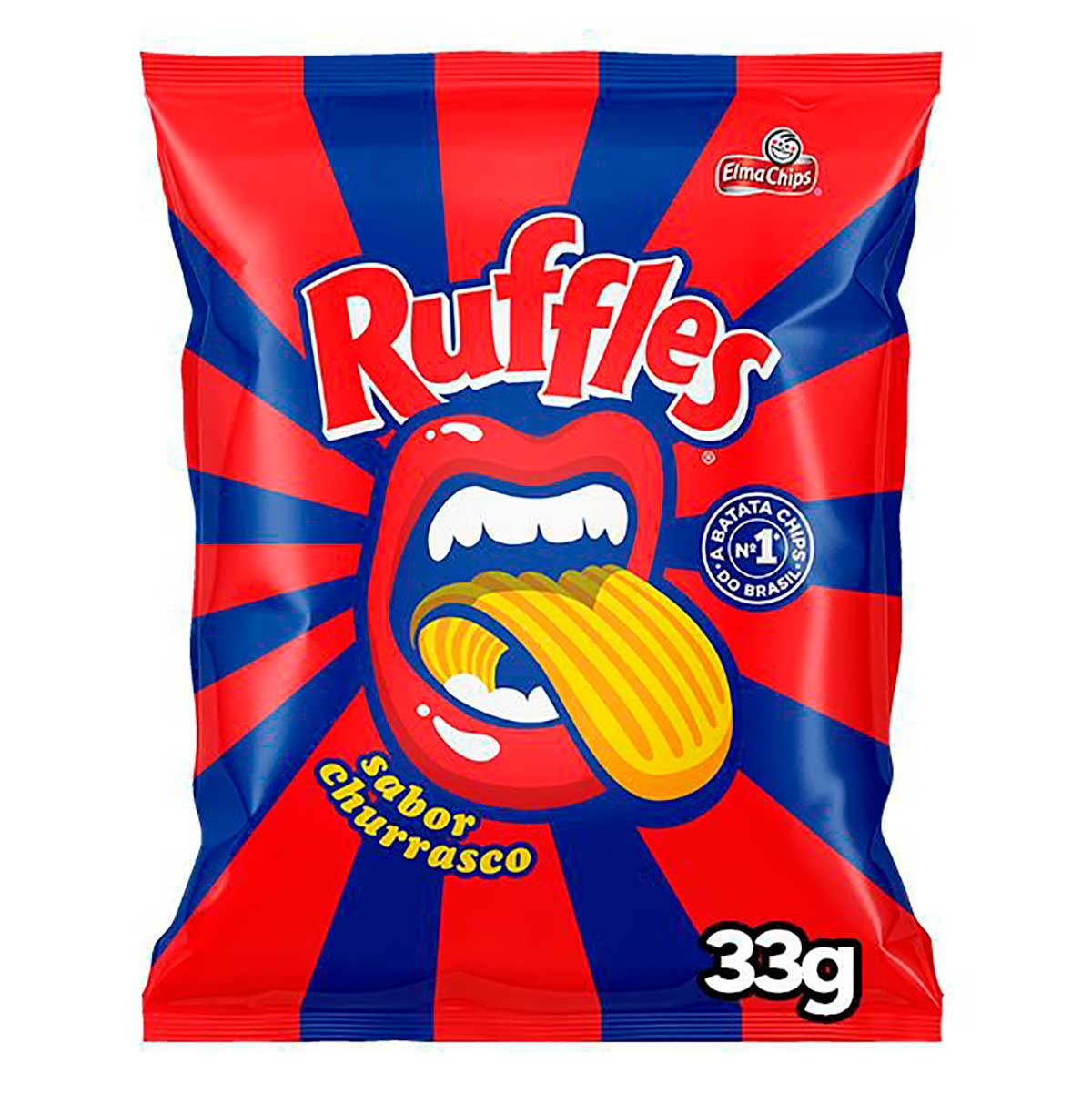 Batata Frita Ondulada Churrasco Elma Chips Ruffles 33g