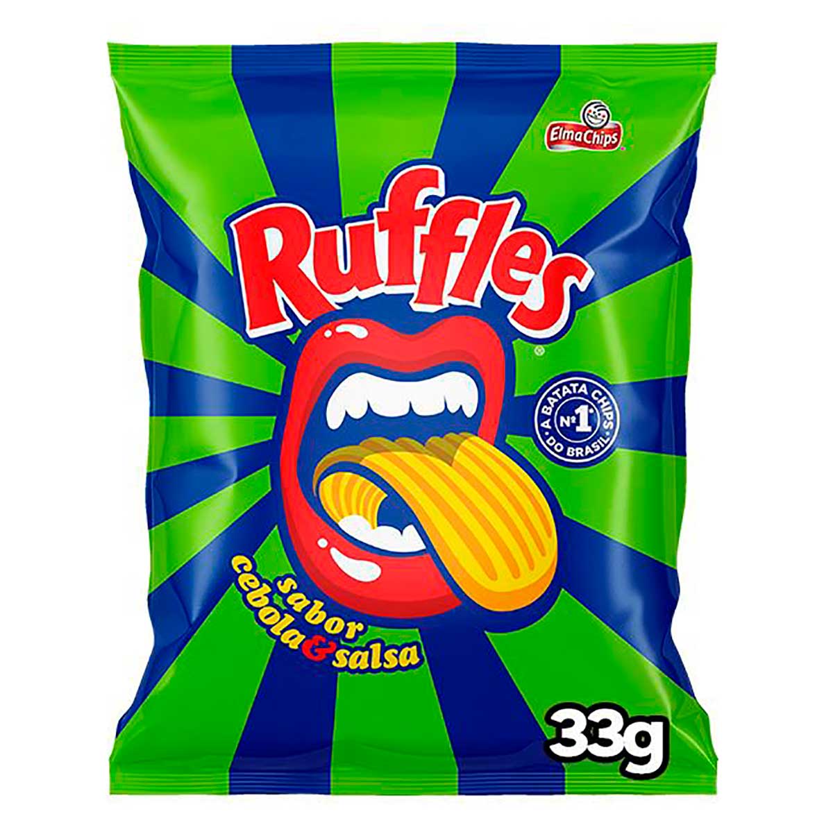 Batata Frita Ondulada Cebola e Salsa Elma Chips Ruffles 33g
