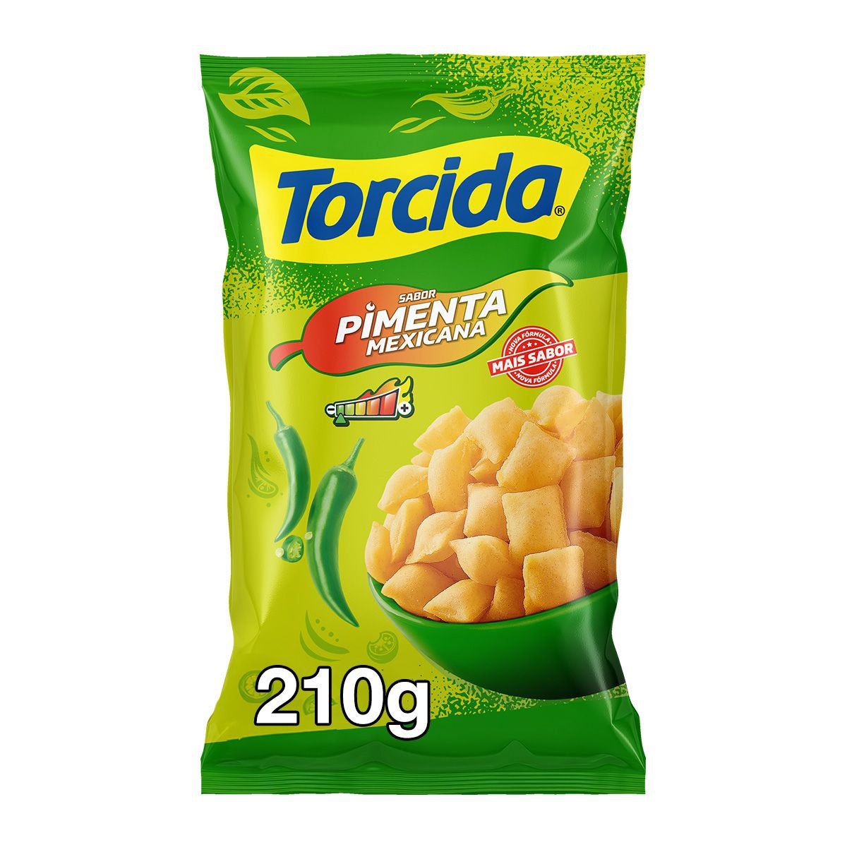 Salgadinho de Trigo Pimenta Mexicana Torcida Pacote 210g