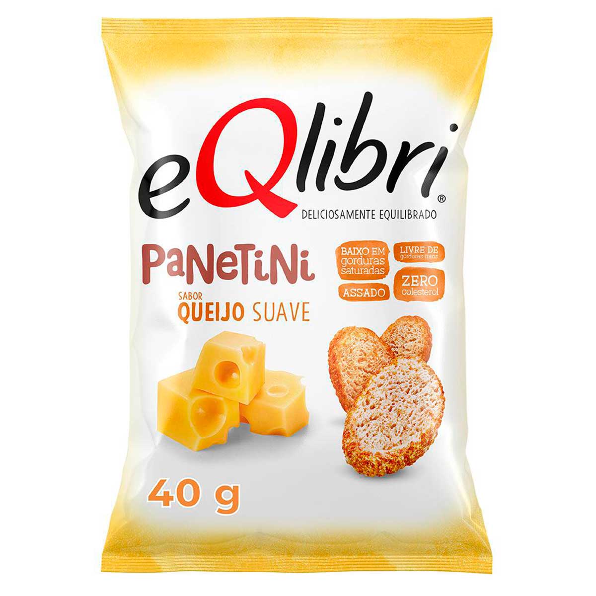 Snack Eqlibri Panetini Sabor Queijo Suave 40g