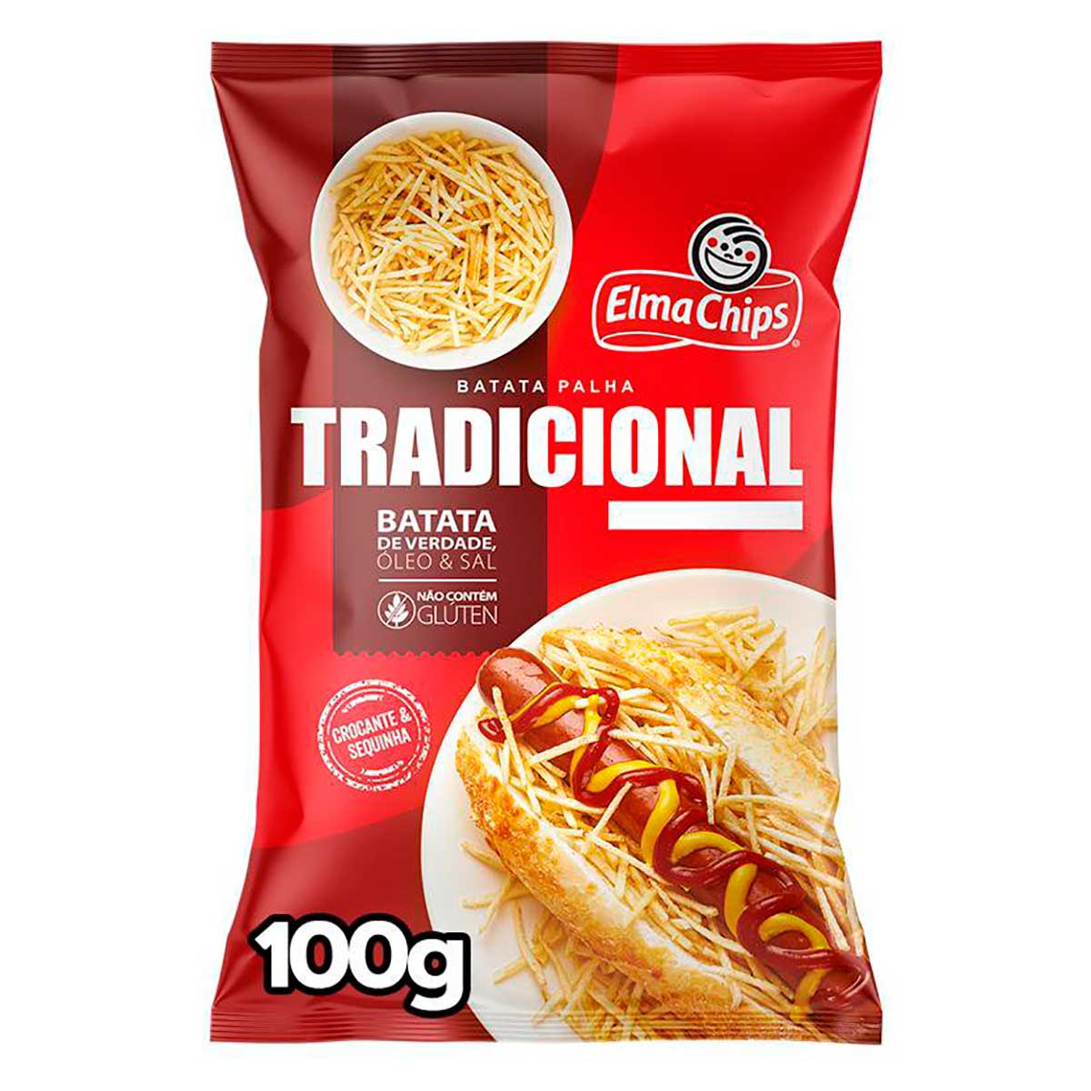 Batata Palha Tradicional Elma Chips Sachê 100g