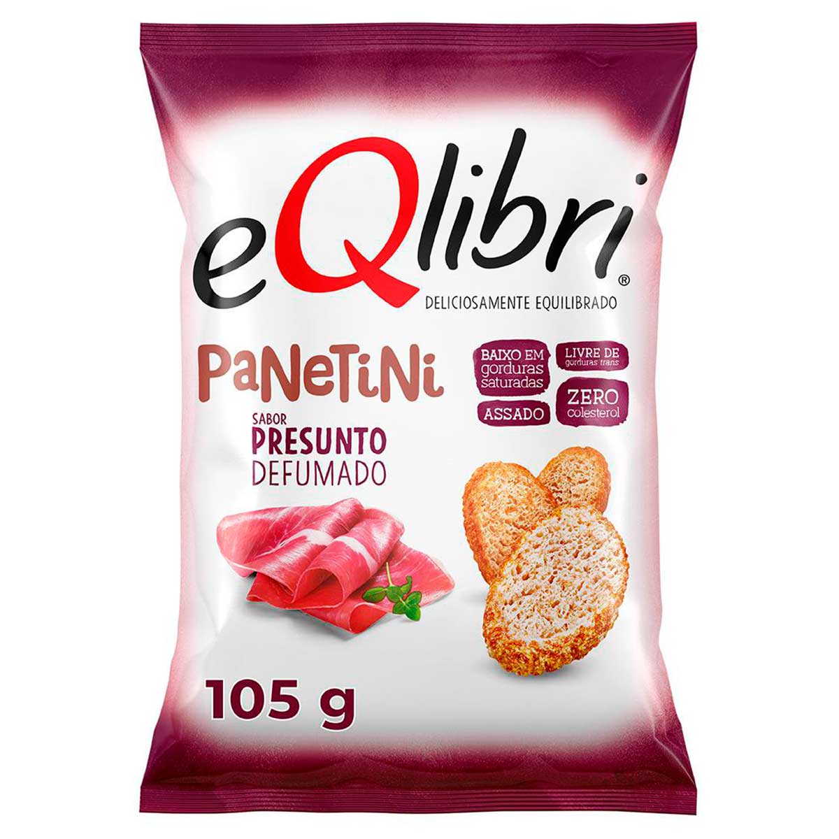 Snack Presunto Defumado Eqlibri Panetini Pacote 105G