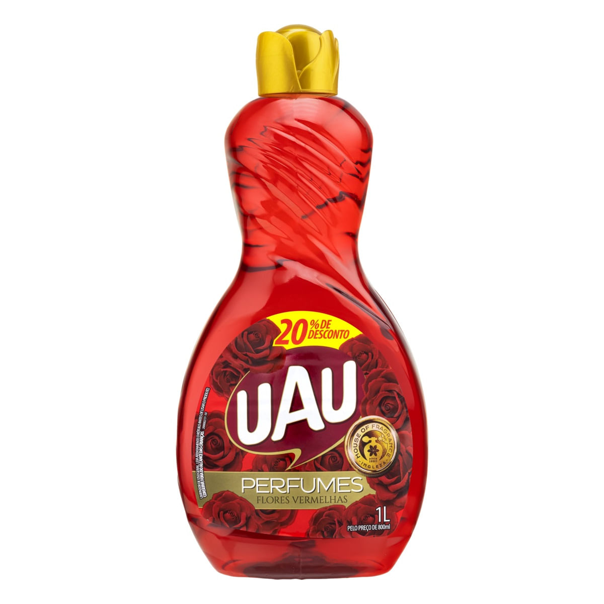 Limpador Perfumado Flores Vermelhas Uau Perfumes 1L Grátis 20% de Desconto
