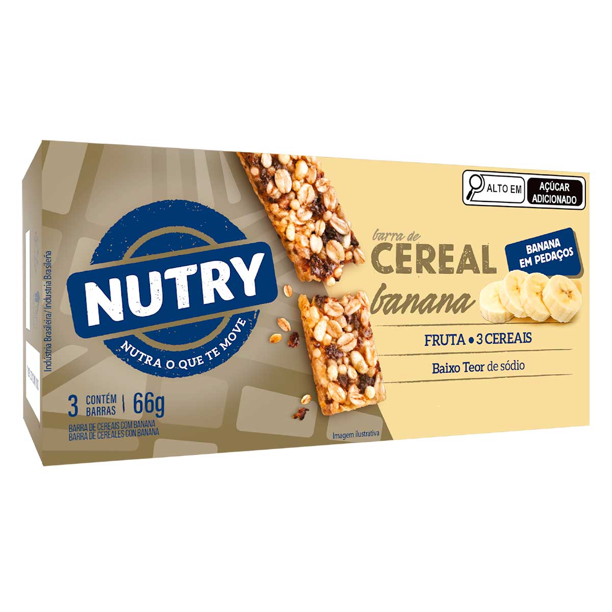 Barra de Cereal sabor Banana Nutry 3 unidades