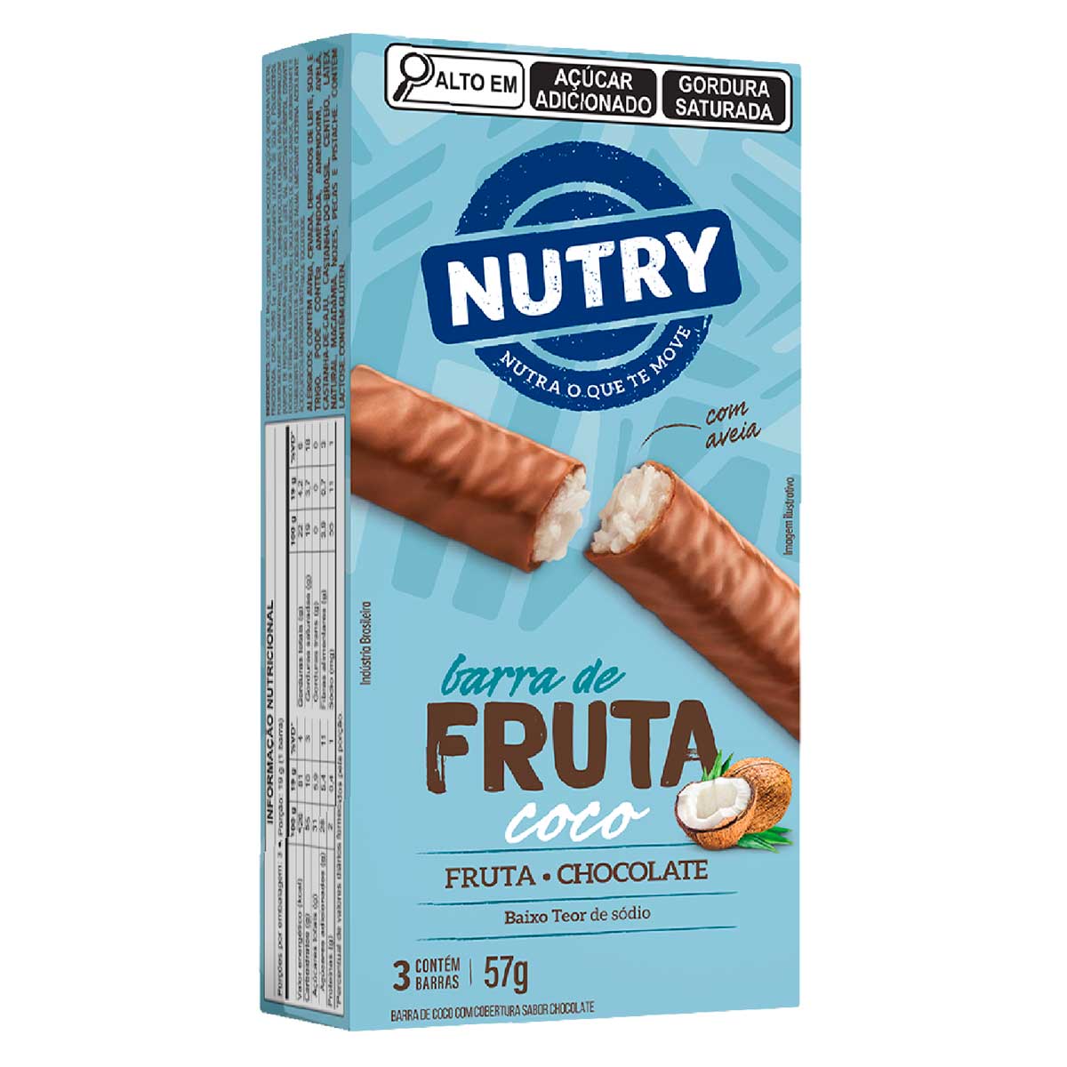 Barra de Fruta Sabor Coco Nutry 3 Unidades