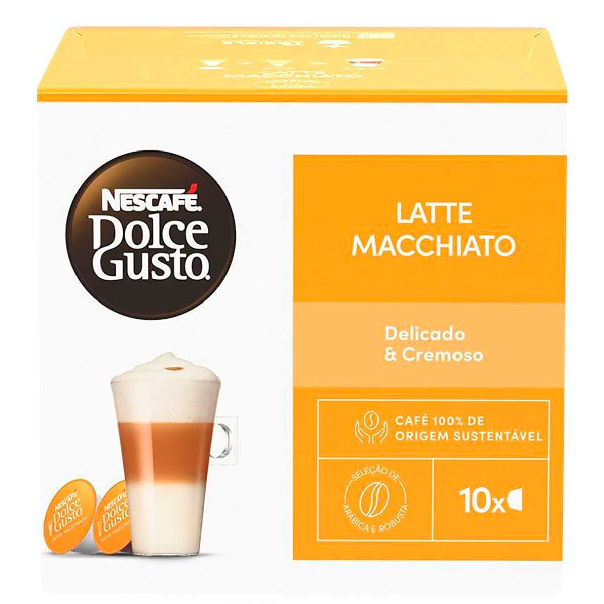Café em Cápsula NESCAFÉ DOLCE GUSTO Latte Macchiato 10 Cápsulas