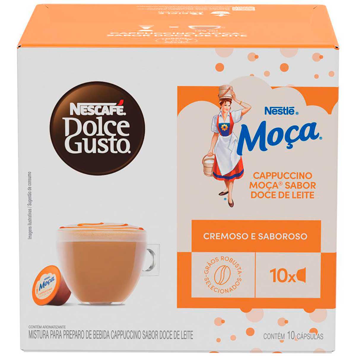 Café em Cápsula NESCAFÉ DOLCE GUSTO Cappuccino Doce de leite 10 Cápsulas