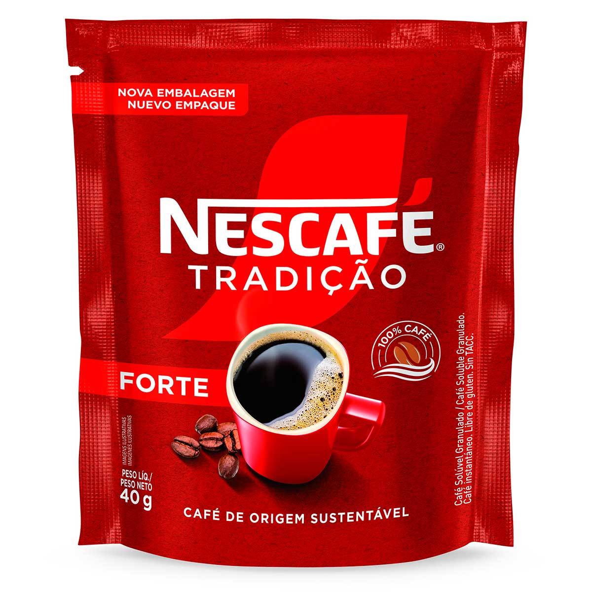 Café Solúvel Nescafé Tradição Forte Sachet 40g
