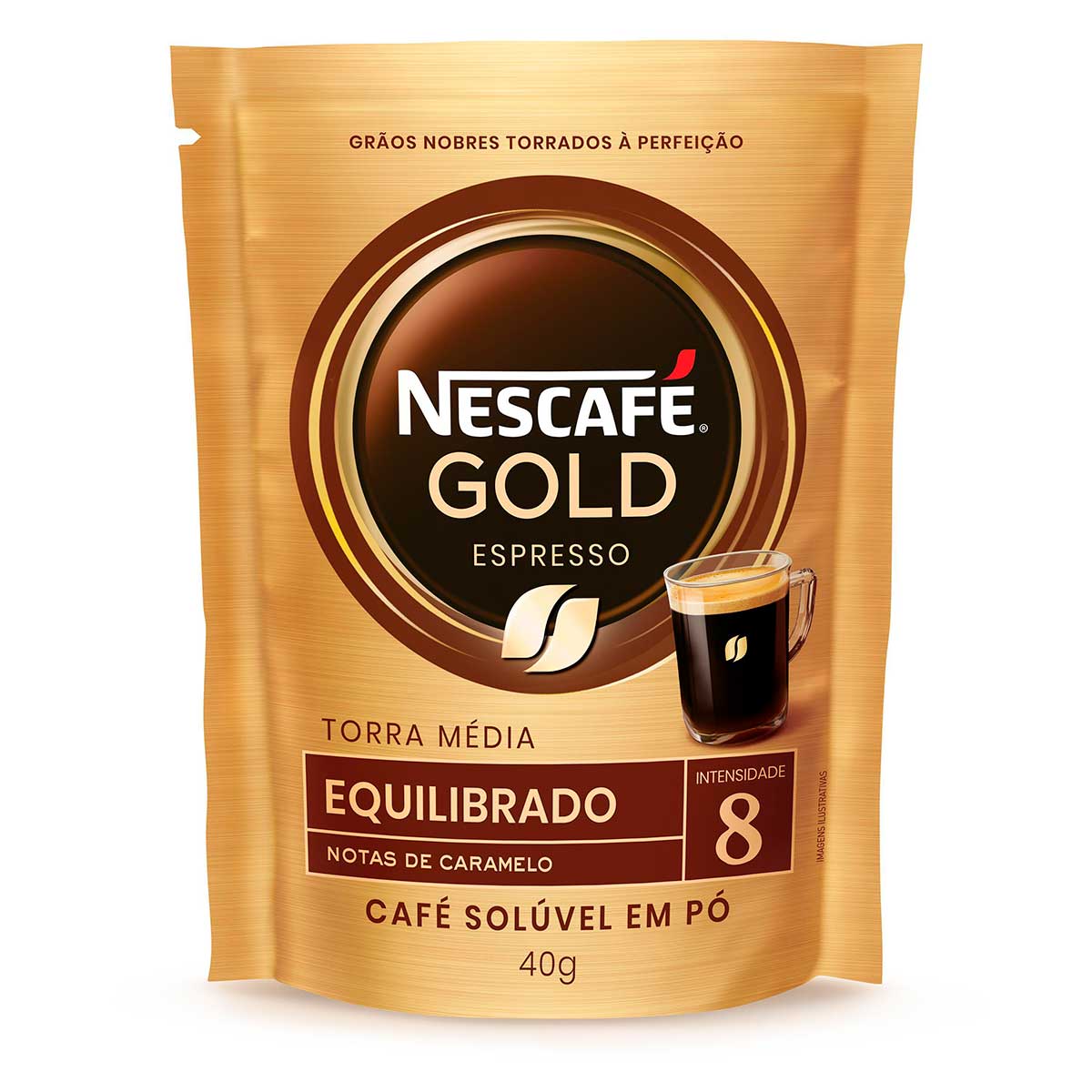Café Solúvel Nescafé Gold Intensidade 8 Sachet 40g