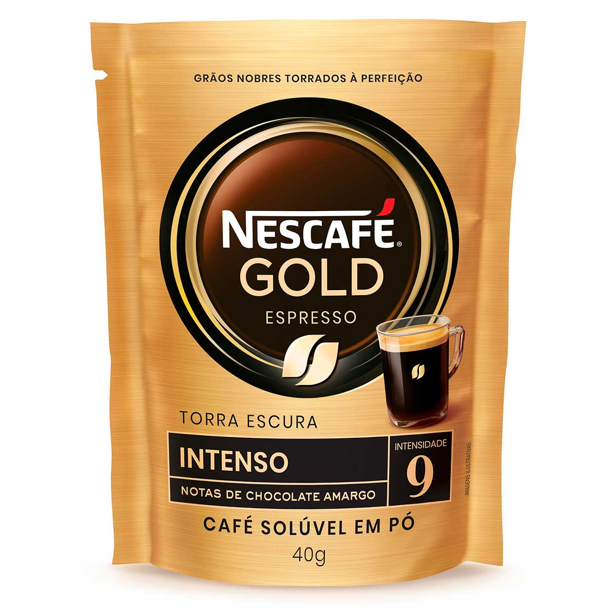 Café Solúvel Nescafé Gold Intensidade 9 Sachet 40g
