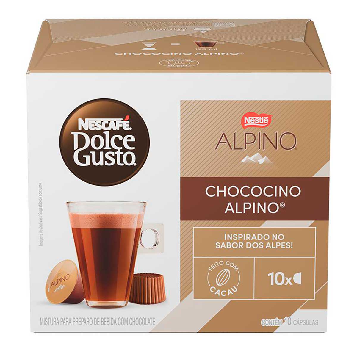 Café em Cápsula NESCAFÉ DOLCE GUSTO Alpino Tradicional 10 Unidades 178g