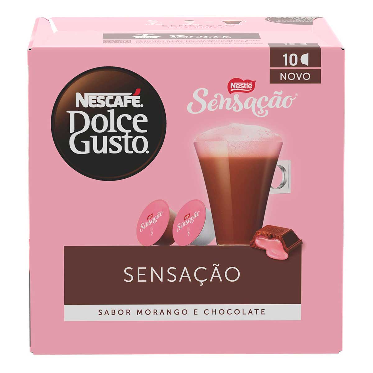 Achocolatado Sensação Morango e Chocolate Nescafé Dolce Gusto 10 Cápsulas