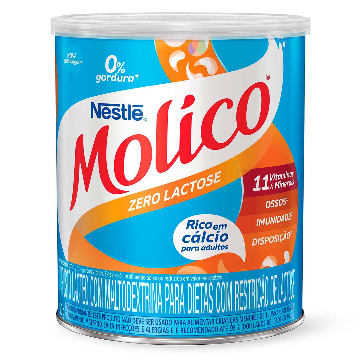 Leite em pó Molico Zero Lactose Lata 260g