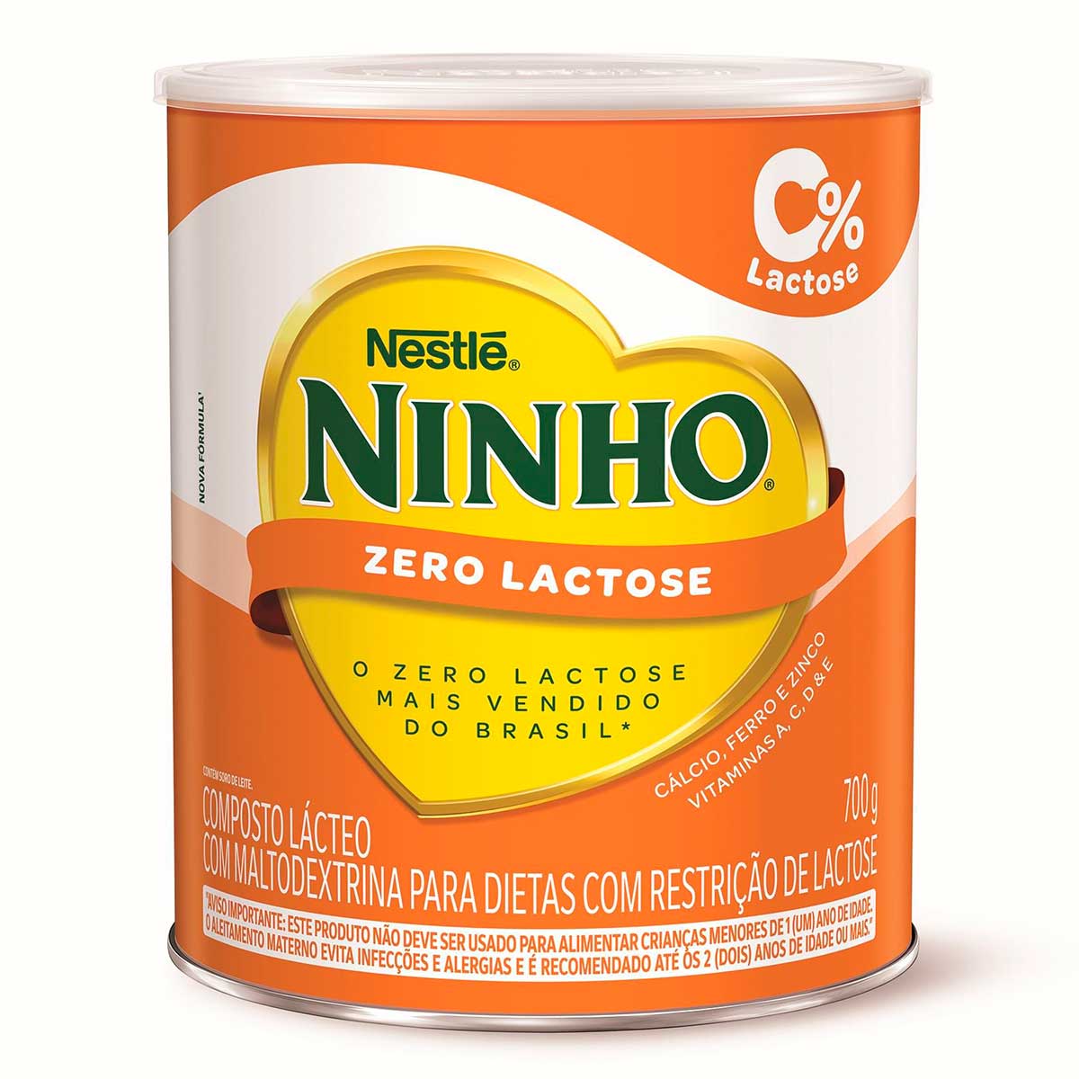 Composto Lácteo com Maltodextrina Zero Lactose Ninho Forti+ 700g