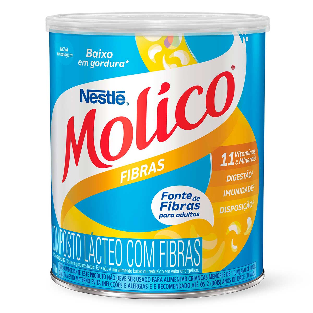 Composto Lácteo Molico Fibras Lata 260g