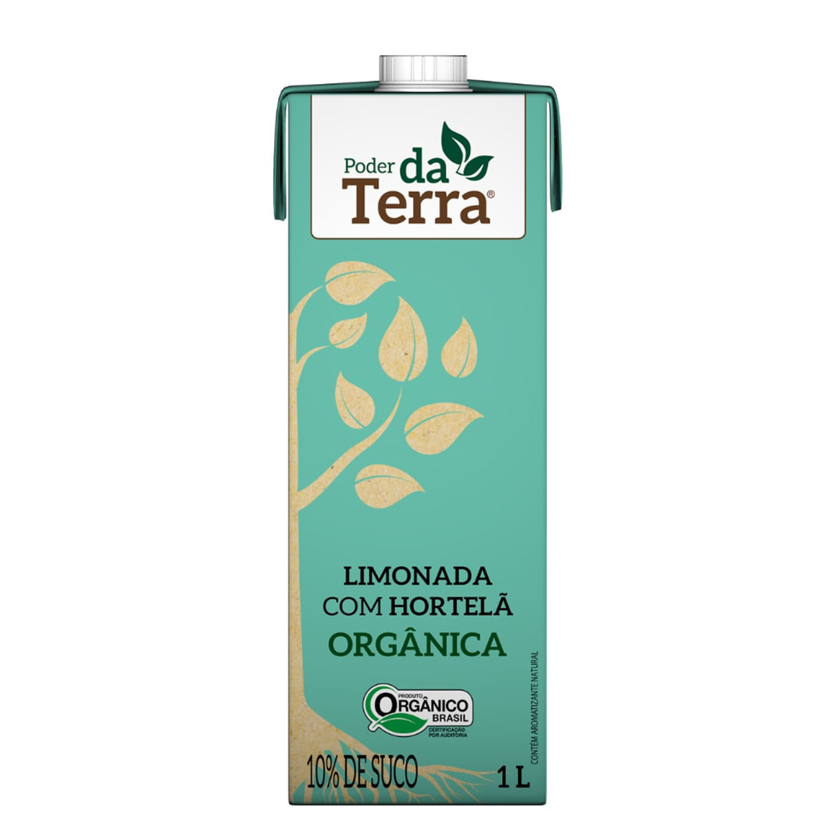 Bebida Orgânica Limonada e Hortelã Poder da Terra Caixa 1 L