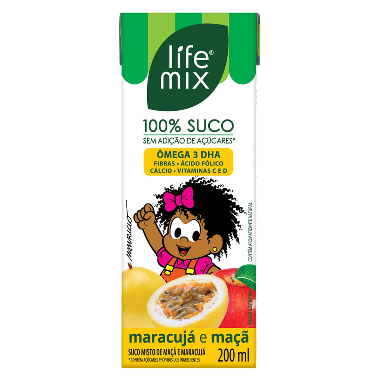 Suco Maracujá e Maçã Life Mix Turma da Mônica Caixa 200 ml