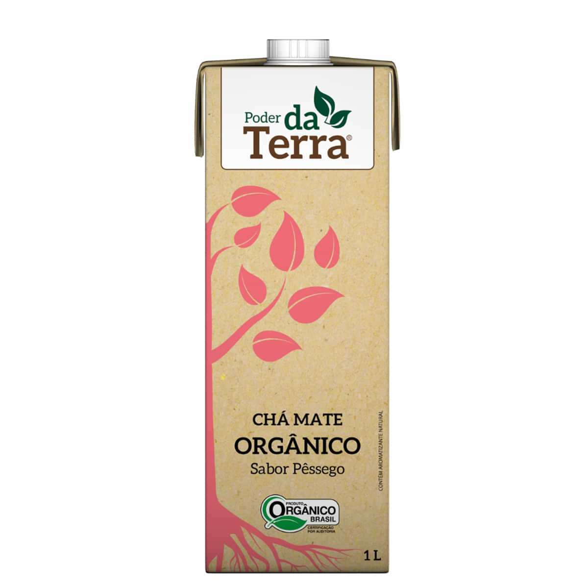 Chá Mate com Pêssego Poder da Terra 1 Litro