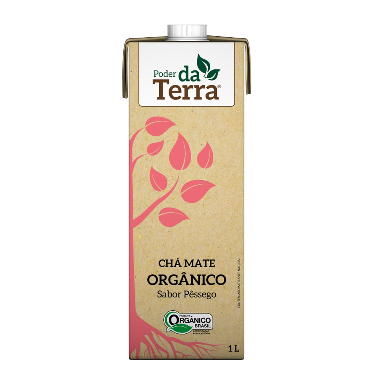 Chá Mate com Pêssego Poder da Terra 1 Litro