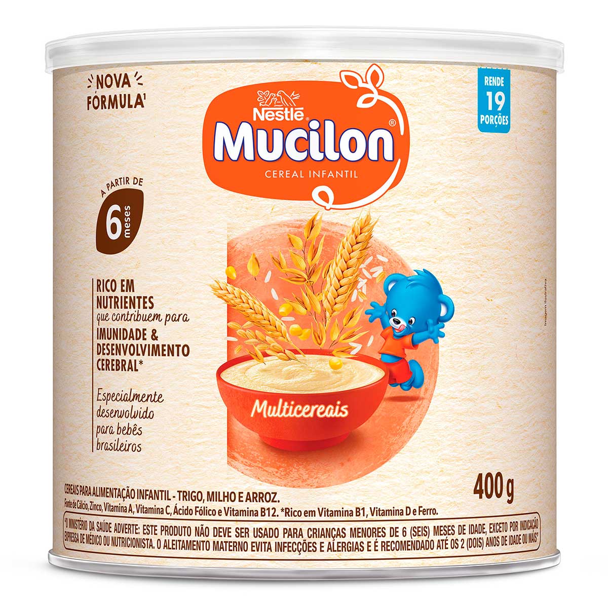 Cereal Infantil Mucilon Multicereais 400g