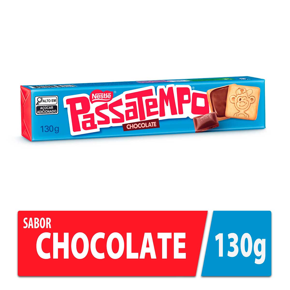 Biscoito Passatempo Recheado Chocolate 130g