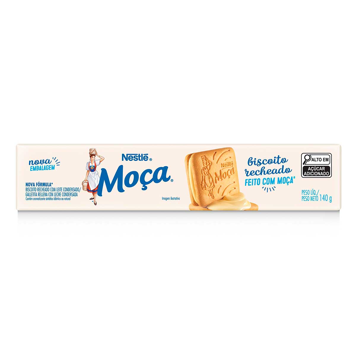 Biscoito MOÇA Recheado 140g