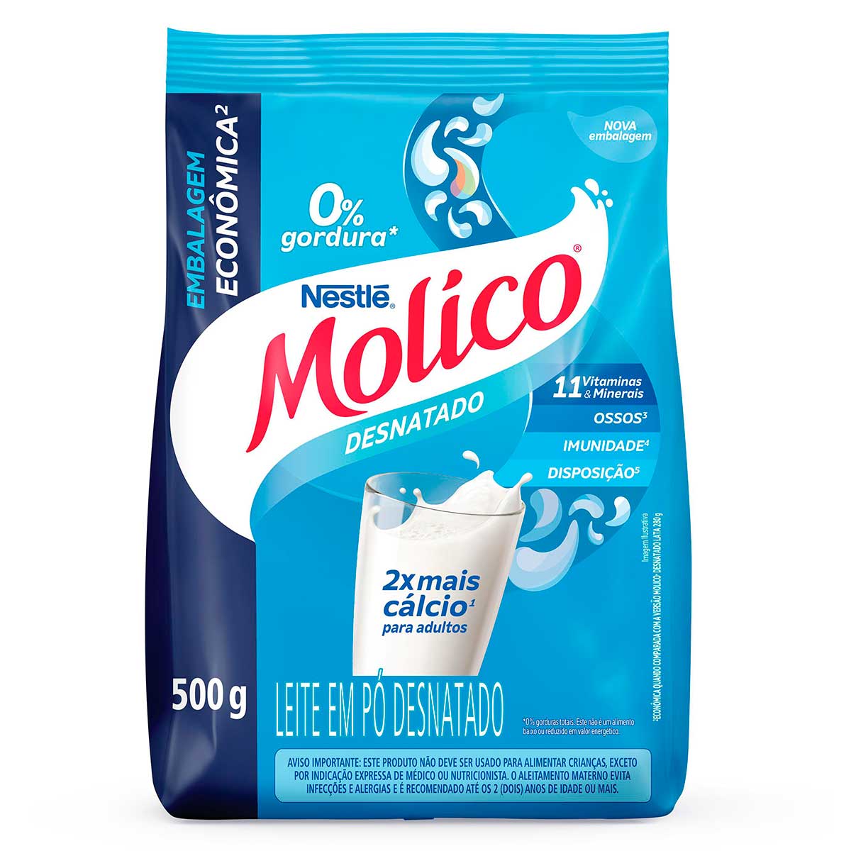 Leite em Pó Molico Desnatado Sachet 500g