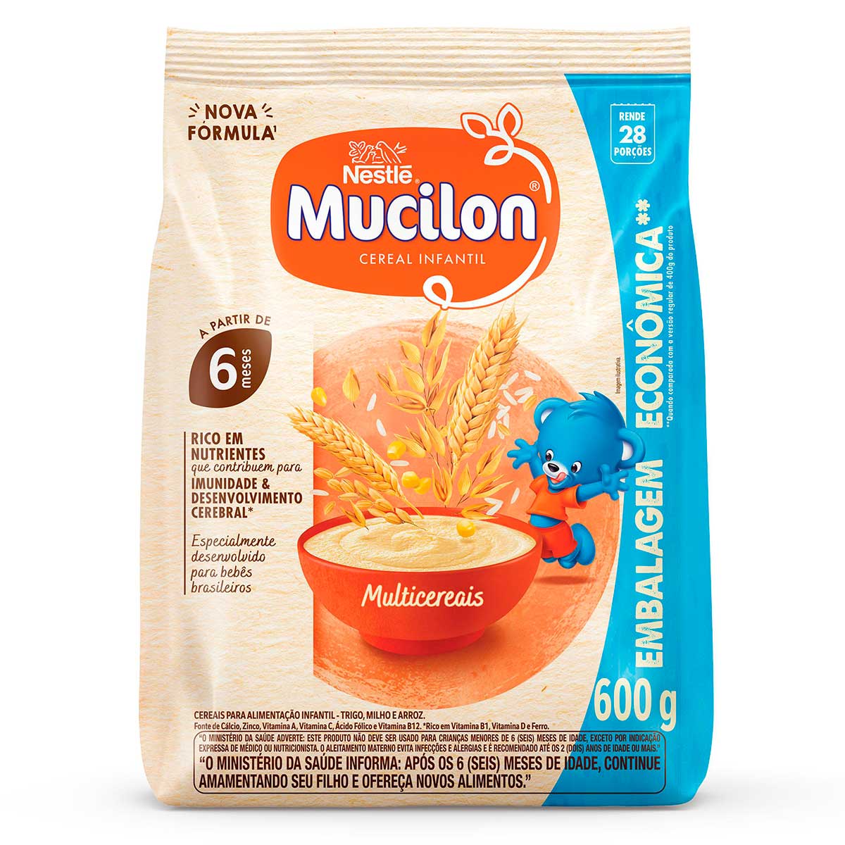 Cereal Infantil Mucilon Multicereais 600g